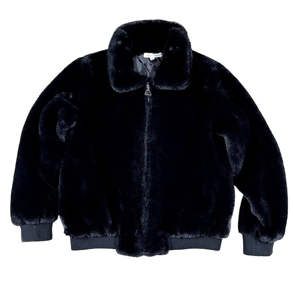 Honey Punch Faux Fur Jacket Size Small